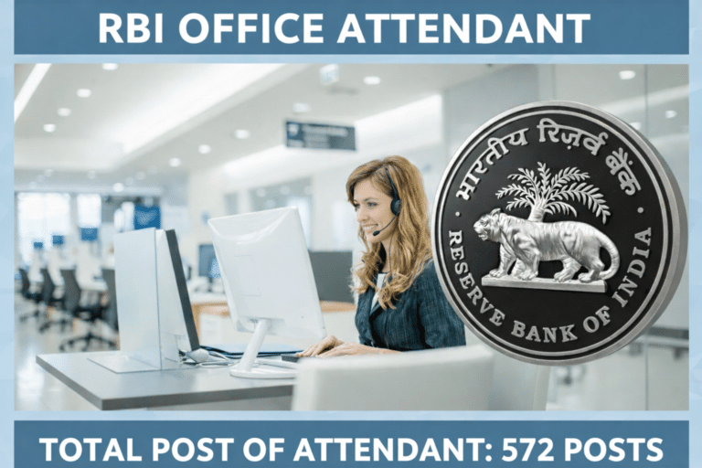 RBI office attendant recruitment announcement